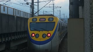 (4K) 臺鐵 2253次 區間車 浮洲站出站(EMU885+886)