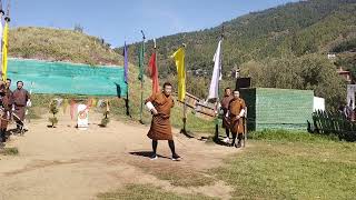 traditional archery 7 star coordinator, Mr cheng, at changlimithang