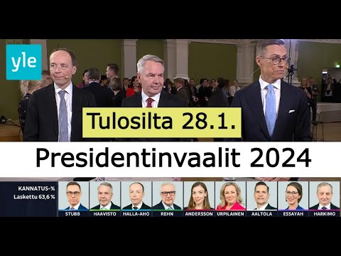 Presidentinvaalit 2024: Tulosilta YLE 28.1. - YouTube