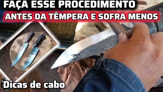 DICAS DE LIXAMENTO PÓS TÊMPERA E USINAGEM DE CABO.