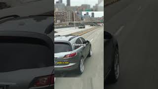 Infiniti Blocks Truck From Passing