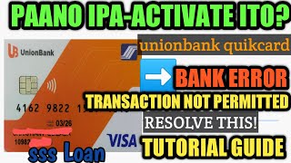 Unionbank Quikcard / SSS ATM Card Paano Ipa-activate Para Mawithdraw Ang Loan Sa SSS | TutorialGuide