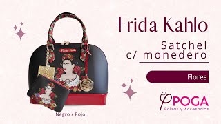 Bolsa satchel c/ monedero Frida Kahlo Flores original FL902