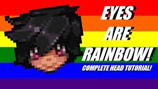How to make: Animated Rainbow Eyes Male Graal Head | Tutorial