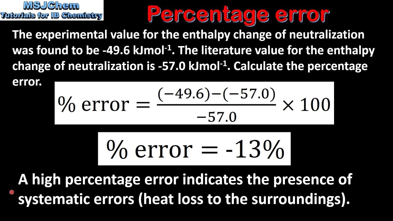 Equation For Percent Error Physics Tessshebaylo