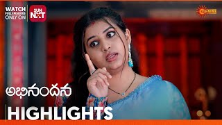 Abhinandana - Highlights of the day | Watch full EP only on Sun NXT | 04 Nov 2024 | Gemini TV