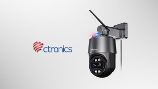 Ctronics [10X Hybrid Zoom] 4K 8MP Outdoor Security Camera with Dual-Lens, Auto Tracking \u0026 Zoom