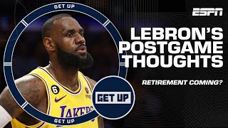 What LeBron said about potential retirement, possible offseason surgery & the offseason 👂 | Get Up