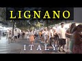 Lignano Sabbiadoro, Evening Walking TOUR 4K UHD