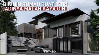 IBNU LITA HOME | Desain Rumah Mewah 3 Lantai 2 Kamar Tidur di Lahan 597 m2