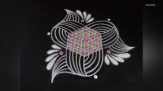 Simple kolam Design/Easy kolam/ Daily Kolam/Friday Padi Kolam/ Vaigasi Maadha Kolam/Classic Rangoli