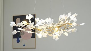 Gingko Chandelier 59″- 29.5″