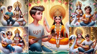 Saraswati Puja Wale Ai Photo Editing| Bing ai viral editing Bing image creator.‎