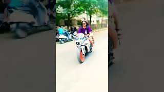 Indian girls🔥 riding boys reaction 💯 | public reaction | girls riding | bike stunt | status #shorts