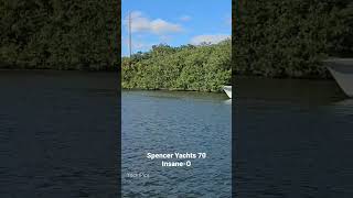 spencer Yachts 70 Insane-O cruising Northbound on the intracoastal thru North Palm Beach FL