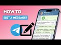 How to edit a message on Telegram?