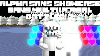 Alpha!Sans / Alpha Sans Showcase | Sans Multiversal Battles! 2 | ROBLOX