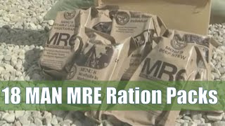 US Army 18 Man MRE Ration Packs