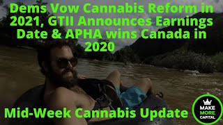 Democrats Vow Cannabis Reform in 2021, Green Thumb Announces Earnings Date, APHA wins Canada in 2020