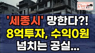 '세종시' 망한다?! 8억을 투자 했는데, 수익은 0원에 이자만 매월 300만원. 넘치는 상가 공실 왜? 해결 못 하나. 부동산 아파트 상가 이야기 집값전망 하락 폭락 노가다 노비