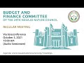 Budget and Finance Committee Regular Meeting, 24th Navajo Nation Council (10/05/2021) via Telecommun