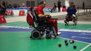 BISFed 2018 World Boccia Championships, BC4 1/8 final, Pornchok Larpyen (THA) - Vasile Agache (ESP)