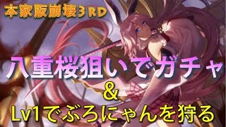 【崩壊3rd】本家版八重桜ガチャ\u0026Lv1縛りでぶろにゃん討伐に挑戦！【崩坏3】