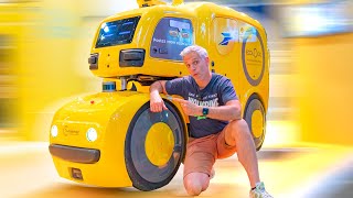 Je Découvre les INNOVATIONS du FUTUR de LA POSTE (Voiture Autonome, Exosquelettes …)