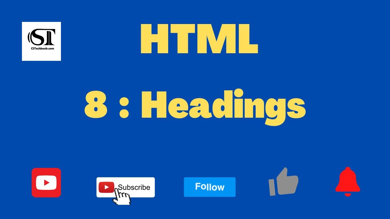 Html Headings Youtube