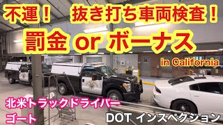 抜き打ち車両検査！　罰金orボーナス！　カリフォルニア配達🇺🇸 北米トラックドライバー(ゴート)