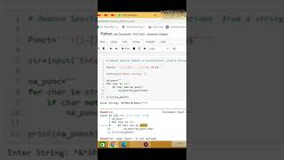Punctuation Remove From String Using Python #python #pythonlearning #pythonprogramming #python3