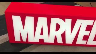 10周年記念のMARVEL ロゴライトボックスがカッコよすぎます！大きめ！Marvel Logo Light Box