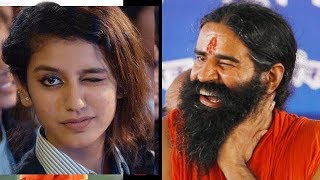Priya Prakash varrier with Ramdev Flirting II Most Funny Video of Baba Ramdev I Priya varrier memes
