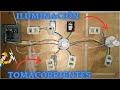 Instalación eléctrica en DOS CIRCUITOS INDEPENDIENTES (iluminación y tomacorrientes)