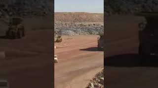 Mining Doc light vehicle in an active hauling route of an Open pit mine