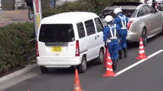 速度違反車両強制停止で検挙【ネズミ捕りの瞬間】