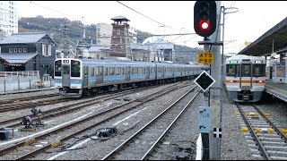 JR東日本211系（甲府駅） JREast Railway EMU series211 at Kofu station[4K Movie]