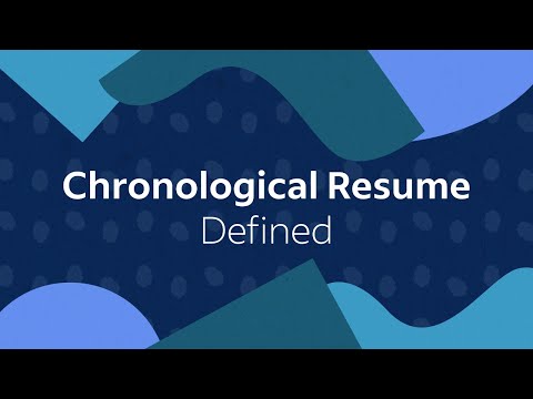 What chronological order should resume be in?