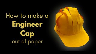 Civil Engineer Cap from Paper | Yellow Hard Hat | Fancy dress, Halloween. Kid's Craft, Paper Caps