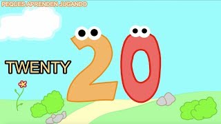 Números en inglés del 1 al 20  Counting numbers from 1 to 20  Video de Peques Aprenden jugando