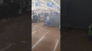 Hail breaks through Walmart roof in Wisconsin ⛈️ #news #shorts