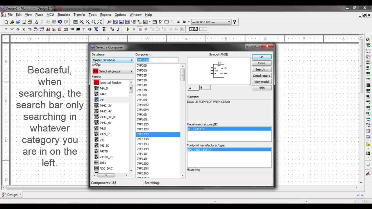 Multisim 11 Selecting Components - YouTube