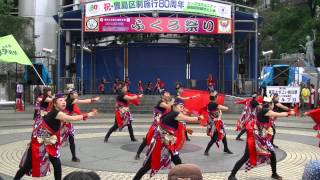 「東京よさこい　池袋笑來會」　東京よさこい2012 前夜祭　西口公園