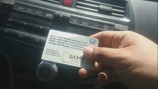 How to Access Code in a Honda Stereo / JMK