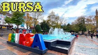 4K BURSA - BURSA CITY CENTER WALKING TOUR - DOWNTOWN BURSA - BURSA ŞEHİR TURU