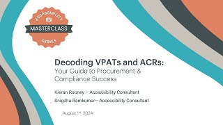 Accessibility Masterclass - VPATs and ACRs