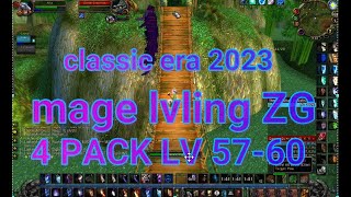 Wow classic era solo mage best exp farm lv 57-60 easy