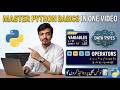 Lecture 1: Master Python Basics in One Video: Variables, Data Types & Operators Explained #python