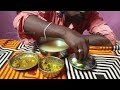 asmr eating pakhala bhata ll chingri aloo bari jhol ll bhindi kardi jhol ll mula saag . mukbang