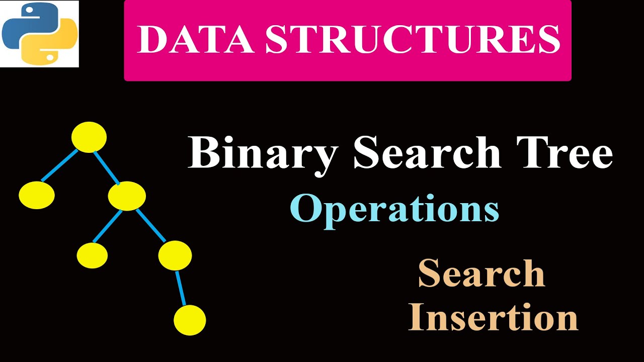 Operations Of Binary Search Tree | Insertion And Search Operation ...